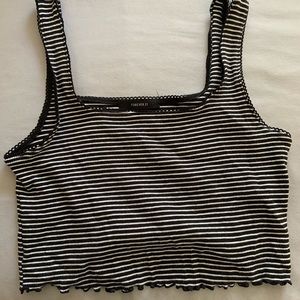 F21 Striped Crop Tank